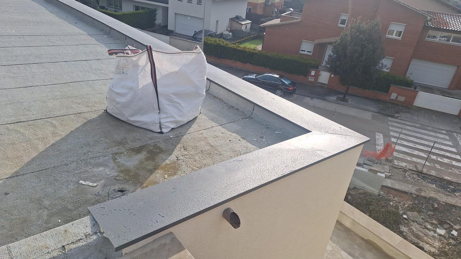 Cubierta plana en obra